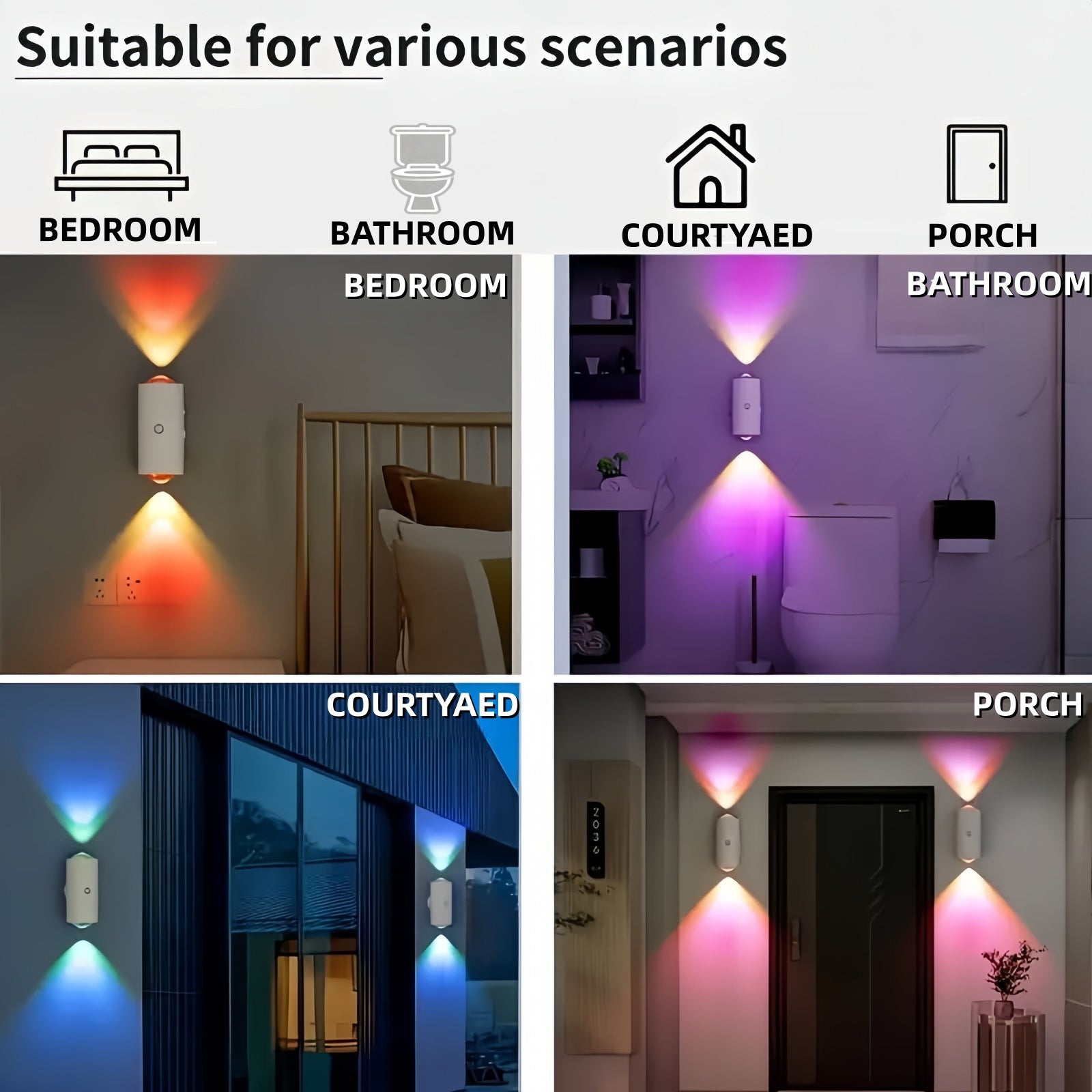 4PCS Color-sensing Motion Night Lights, Wall Lights, Cabinet Lights, Decorative Lights, With Three Lighting Modes, Available In Multiple Colors, Featuring Magnetic Installation